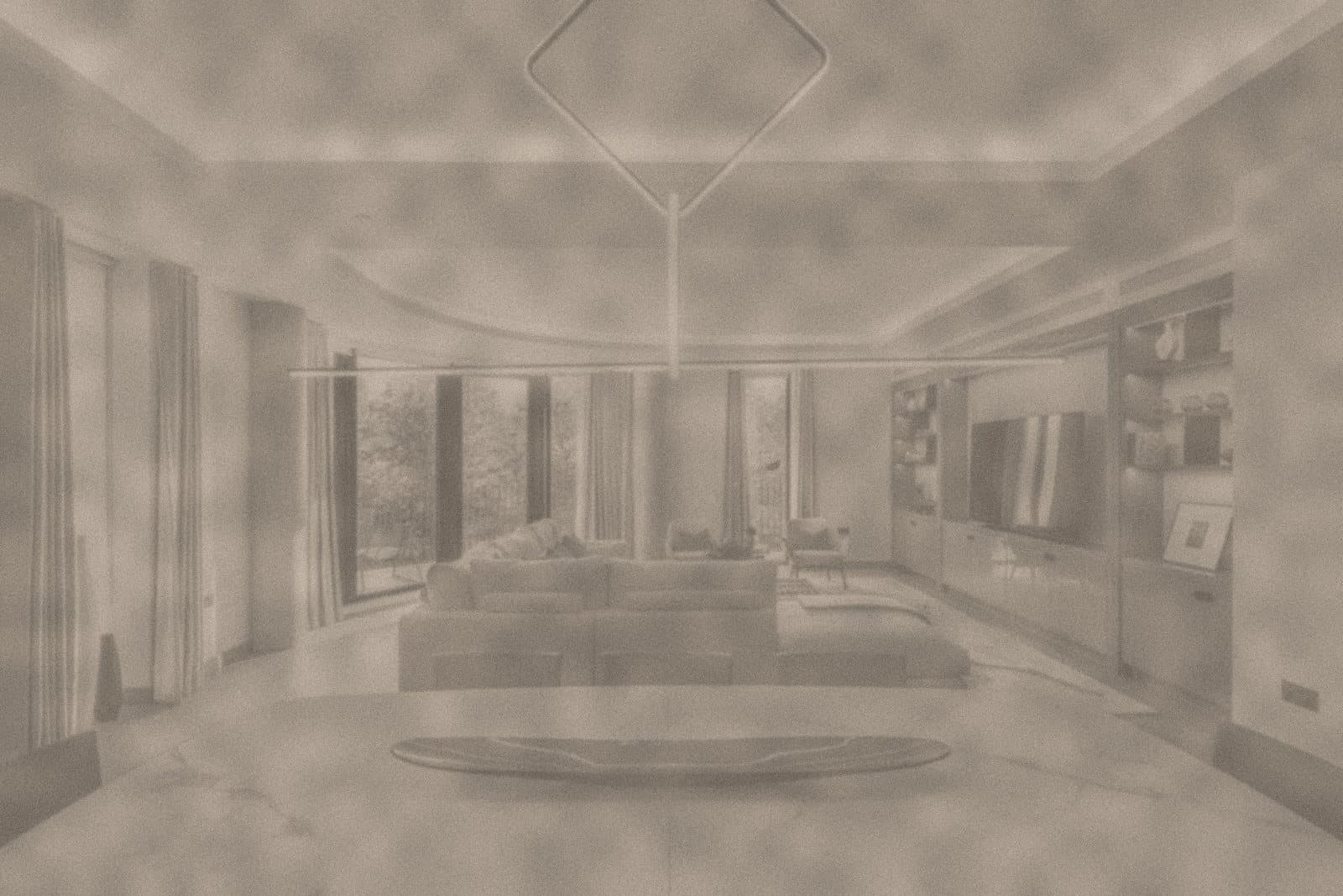 Before: Open-plan living room (simulated)